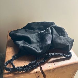 Black Silky Sleep Bonnet